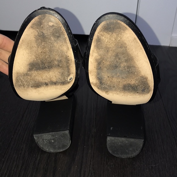 Zara Fabric Thick Black Heels - Picture 5 of 5